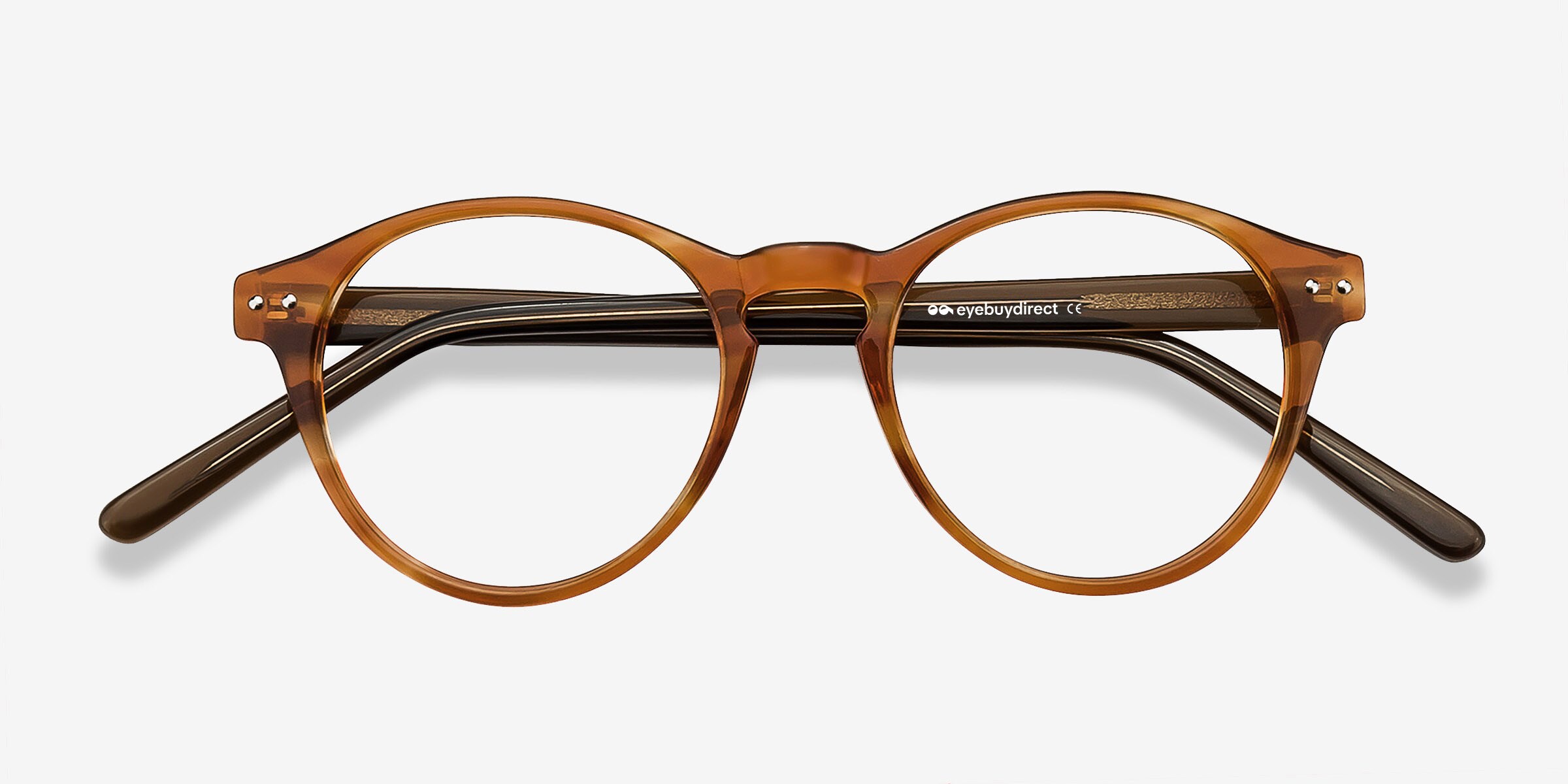 Brown round eyeglasses best sale