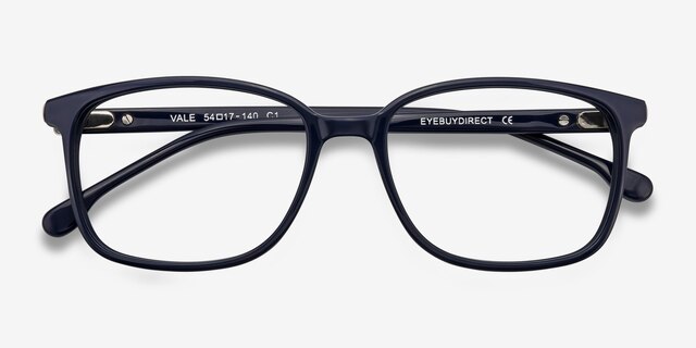 Vale Dark Navy AcetateEyeglass Frames from EyeBuyDirect, Closed View