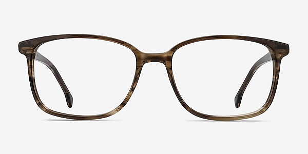 Vale Striped Brown Acetate Eyeglass Frames