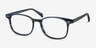 Lift Blue Striped AcetateEyeglass Frames from EyeBuyDirect, Angle View