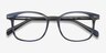 Lift Blue Striped AcetateEyeglass Frames from EyeBuyDirect, Closed View