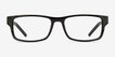 Aidan Black AcetateEyeglass Frames from EyeBuyDirect, Front View