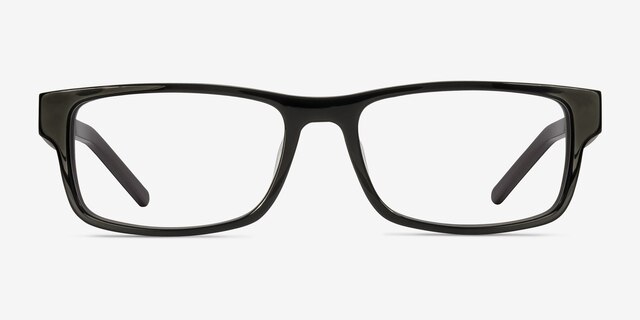 Aidan Black AcetateEyeglass Frames from EyeBuyDirect, Front View