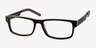 Aidan Black AcetateEyeglass Frames from EyeBuyDirect, Angle View