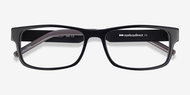 Aidan Black AcetateEyeglass Frames from EyeBuyDirect, Closed View