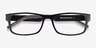 Aidan Black AcetateEyeglass Frames from EyeBuyDirect, Closed View
