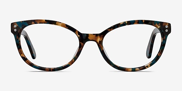Valentina Brown Floral Acetate Eyeglass Frames