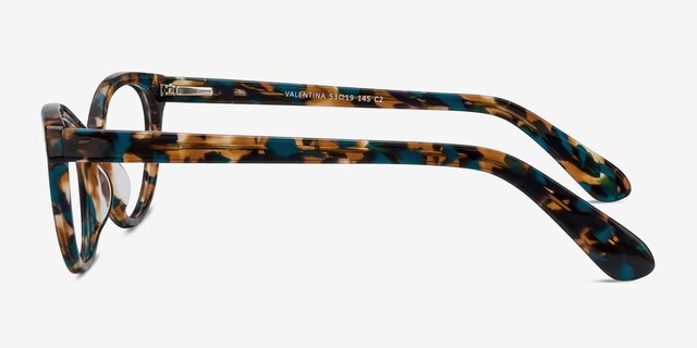 Valentina Brown Floral AcetateEyeglass Frames from EyeBuyDirect, Side View