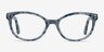 Valentina Blue Floral AcétateMontures de lunettes de vue d'EyeBuyDirect, Vue de Face