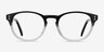 Split Clear Black AcetateEyeglass Frames from EyeBuyDirect, Front View