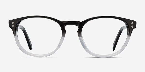 Split Clear Black Acetate Eyeglass Frames