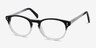 Split Clear Black AcetateEyeglass Frames from EyeBuyDirect, Angle View