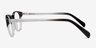 Split Clear Black AcetateEyeglass Frames from EyeBuyDirect, Side View