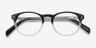 Split Clear Black AcetateEyeglass Frames from EyeBuyDirect, Closed View