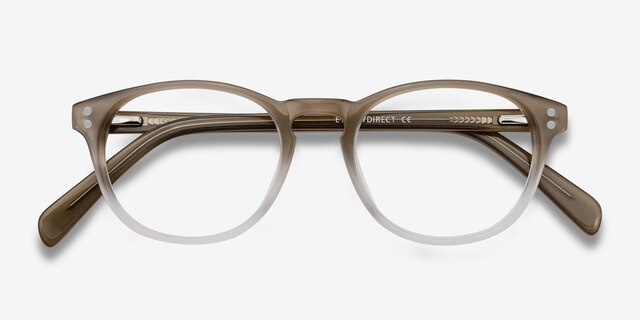 Split Brown AcetateEyeglass Frames from EyeBuyDirect, Closed View