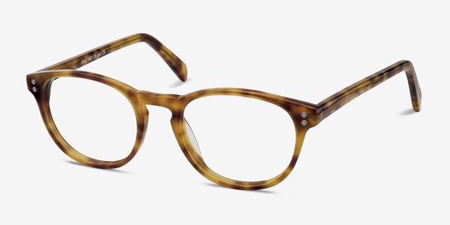 Split Tortoise AcetateEyeglass Frames from EyeBuyDirect, Angle View