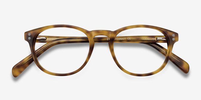 Split Tortoise AcetateEyeglass Frames from EyeBuyDirect, Closed View