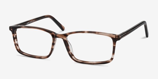 Crane Striped AcetateEyeglass Frames from EyeBuyDirect, Angle View