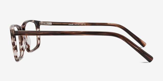 Crane Striped AcetateEyeglass Frames from EyeBuyDirect, Side View