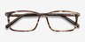 Crane Striped AcetateEyeglass Frames from EyeBuyDirect, Closed View