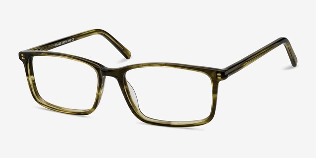 Crane Green AcetateEyeglass Frames from EyeBuyDirect, Angle View