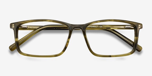 Crane Green AcetateEyeglass Frames from EyeBuyDirect, Closed View