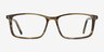 Crane Brown Striped AcétateMontures de lunettes de vue d'EyeBuyDirect, Vue de Face
