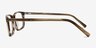 Crane Brown Striped AcétateMontures de lunettes de vue d'EyeBuyDirect, Vue de Côté