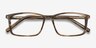 Crane Brown Striped AcétateMontures de lunettes de vue d'EyeBuyDirect, Vue Rapprochée