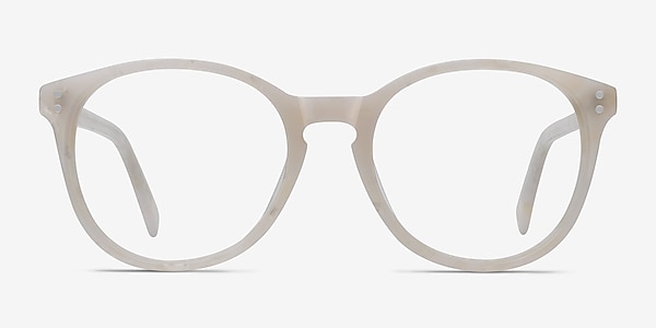 Pride Pearly White Acetate Eyeglass Frames