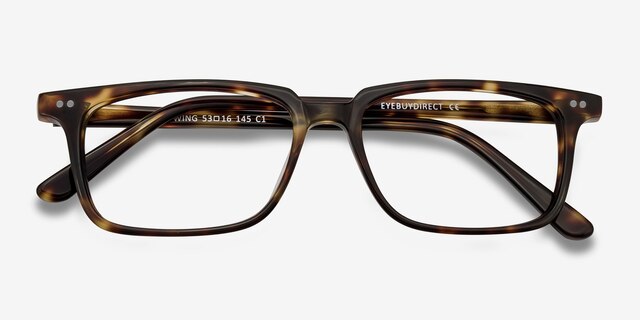 Wing Tortoise AcetateEyeglass Frames from EyeBuyDirect, Closed View