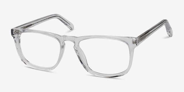 Rhode Island Clear AcetateEyeglass Frames from EyeBuyDirect, Angle View