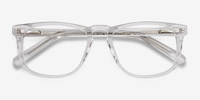 Rhode Island Clear AcetateEyeglass Frames from EyeBuyDirect, Closed View