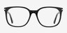 Absolutely Noir AcétateMontures de lunettes de vue d'EyeBuyDirect, Vue de Face
