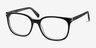 Absolutely Noir AcétateMontures de lunettes de vue d'EyeBuyDirect, Vue d'Angle