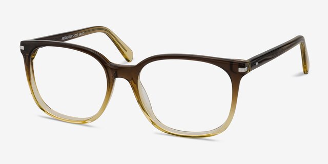 Absolutely Brown AcetateEyeglass Frames from EyeBuyDirect, Angle View