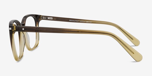 Absolutely Brown AcetateEyeglass Frames from EyeBuyDirect, Side View