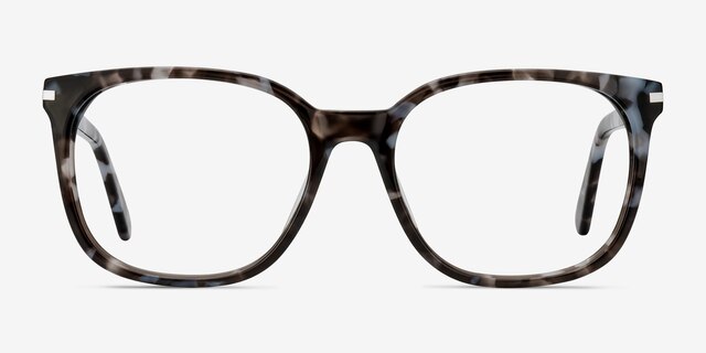 Absolutely Gray Floral AcétateMontures de lunettes de vue d'EyeBuyDirect, Vue de Face