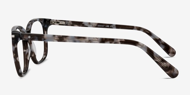 Absolutely Gray Floral AcétateMontures de lunettes de vue d'EyeBuyDirect, Vue de Côté