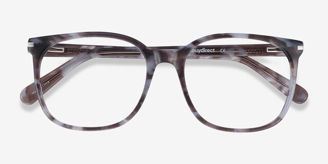 Absolutely Gray Floral AcétateMontures de lunettes de vue d'EyeBuyDirect, Vue Rapprochée