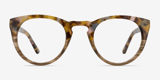 Lynx Savanna Floral AcétateMontures de lunettes de vue d'EyeBuyDirect, Vue de Face