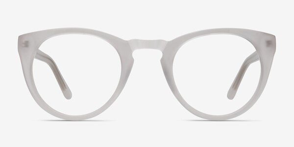 Lynx White Acetate Eyeglass Frames