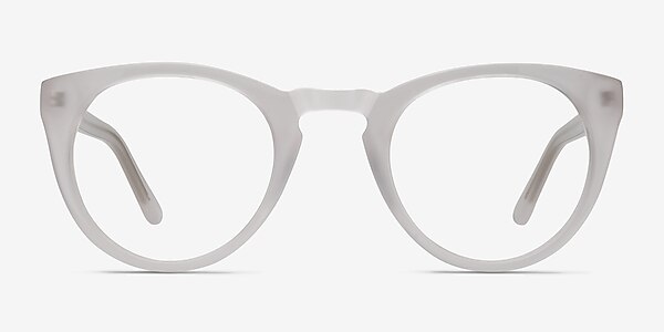 Lynx White Acetate Eyeglass Frames