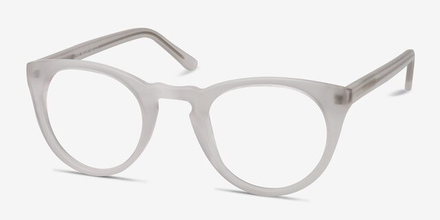 Lynx Blanche AcétateMontures de lunettes de vue d'EyeBuyDirect, Vue d'Angle