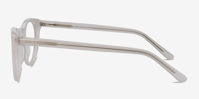 Lynx Blanche AcétateMontures de lunettes de vue d'EyeBuyDirect, Vue de Côté