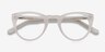Lynx Blanche AcétateMontures de lunettes de vue d'EyeBuyDirect, Vue Rapprochée
