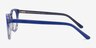 Lynx Bleu AcétateMontures de lunettes de vue d'EyeBuyDirect, Vue de Côté