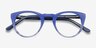 Lynx Bleu AcétateMontures de lunettes de vue d'EyeBuyDirect, Vue Rapprochée