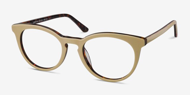 Griffin White Floral AcetateEyeglass Frames from EyeBuyDirect, Angle View