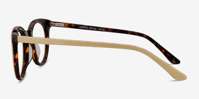 Griffin White Floral AcetateEyeglass Frames from EyeBuyDirect, Side View